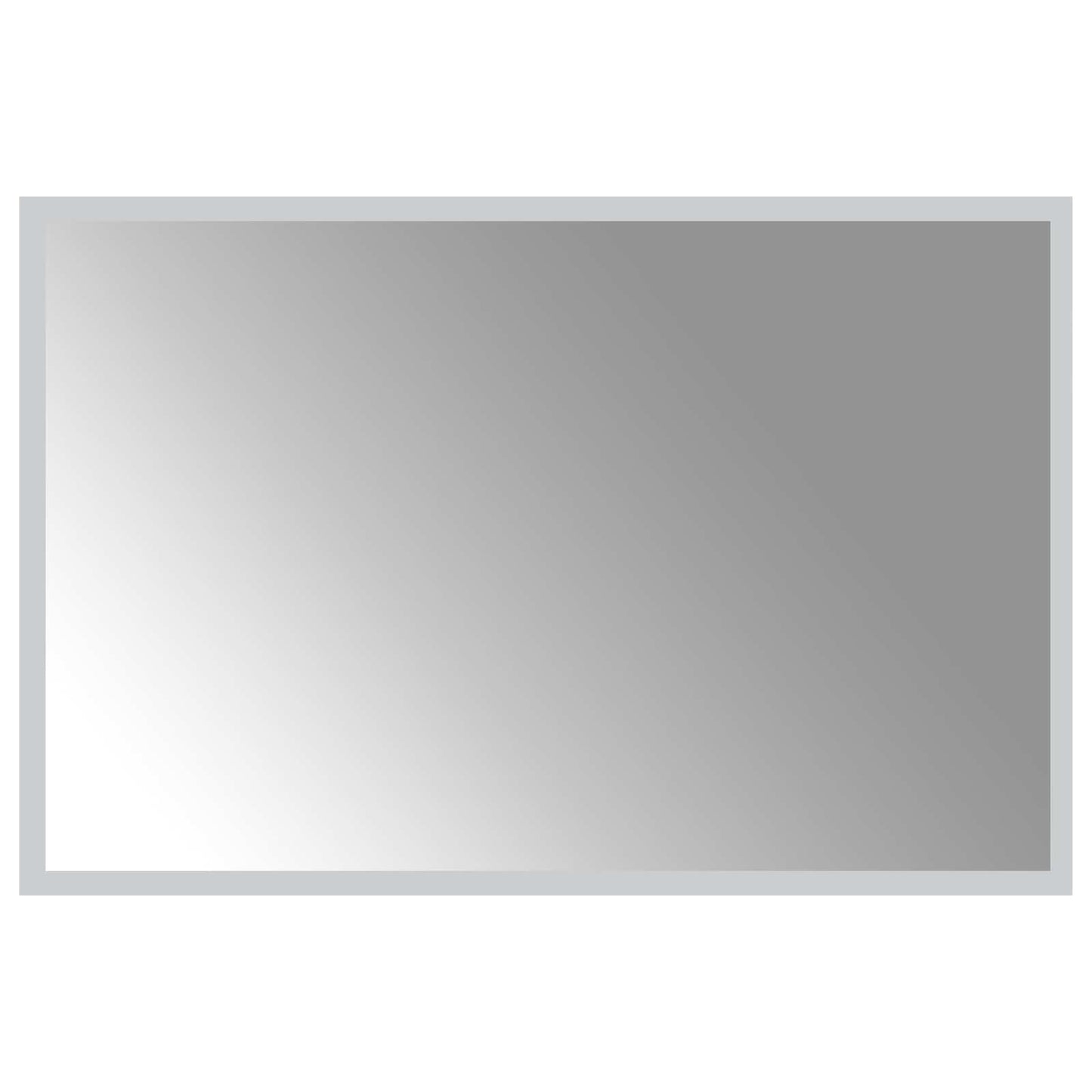 LED Badevindu med speil Gjennomsiktig 60 x 40 cm herdet glass