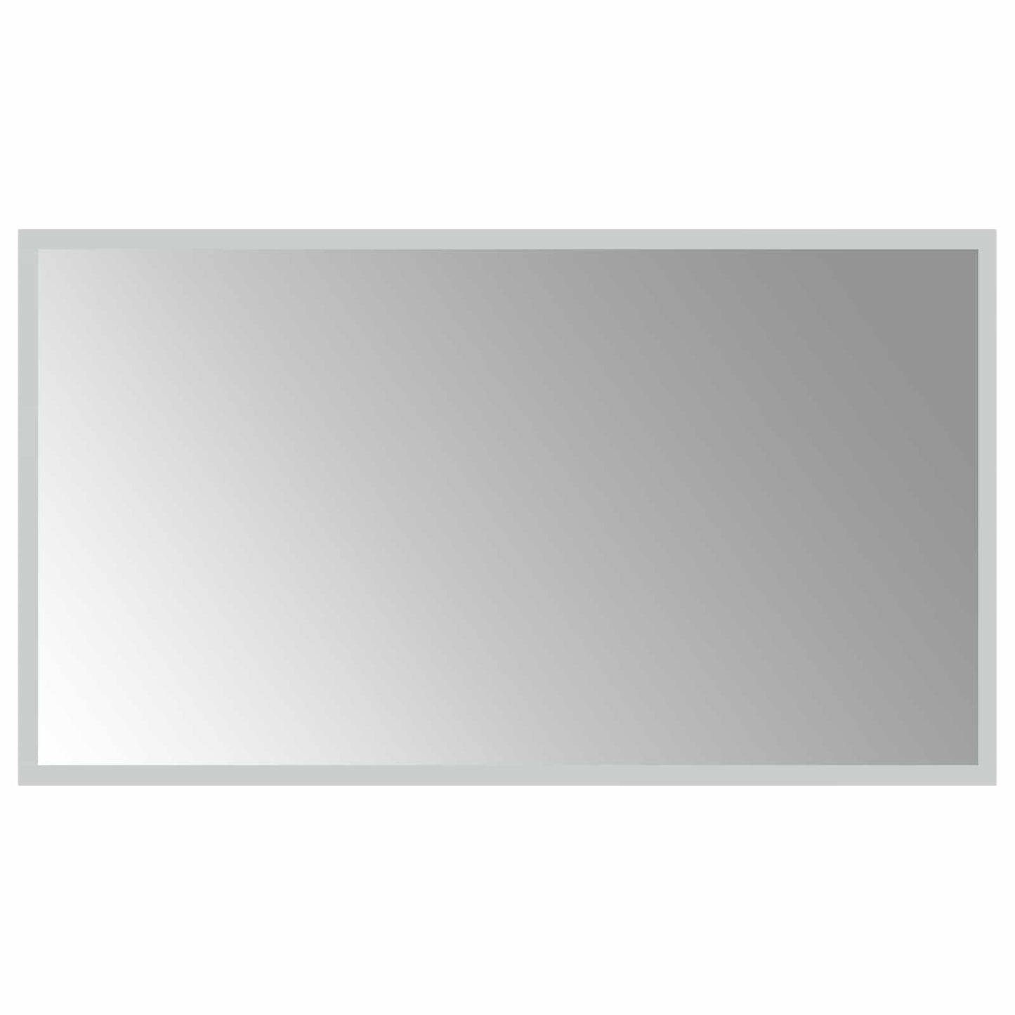 LED Badevindu med speil Gjennomsiktig 70 x 40 cm herdet glass