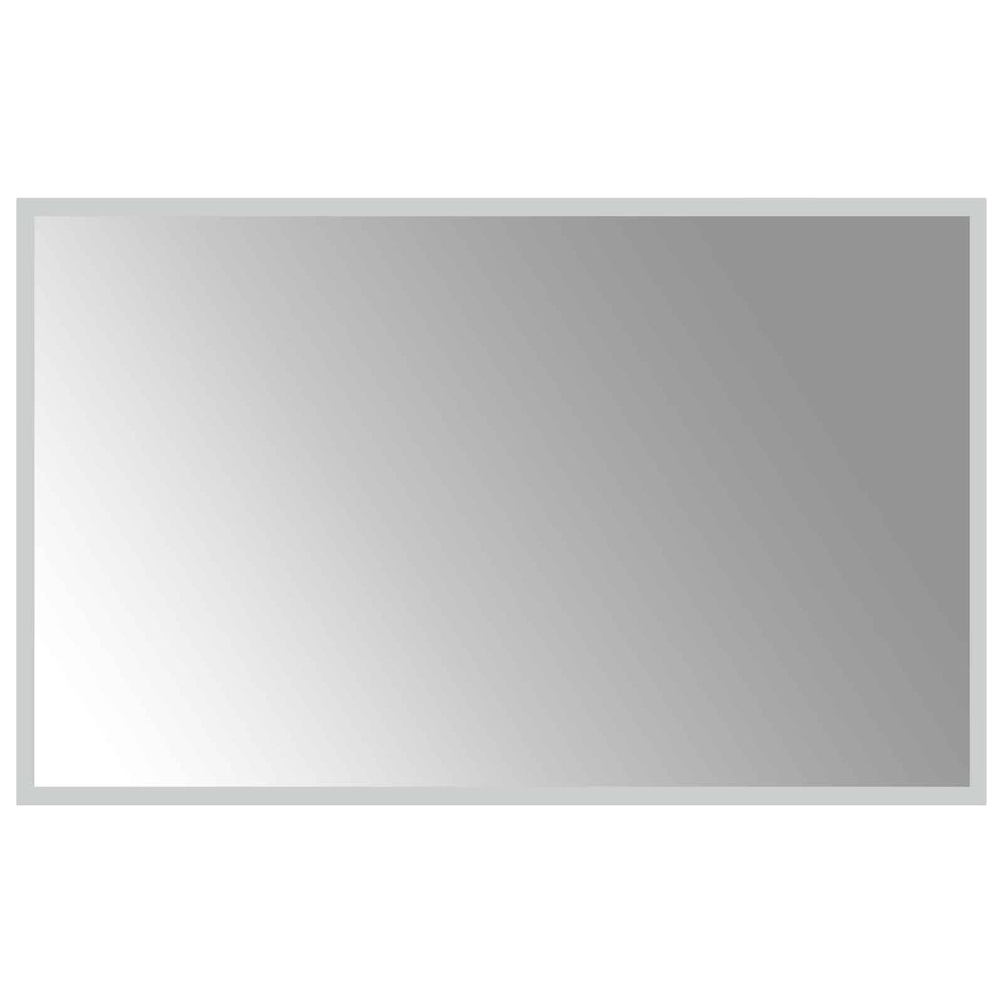 LED Badevindu med speil Gjennomsiktig 80 x 50 cm herdet glass