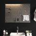 LED Badevindu med speil Gjennomsiktig 80 x 60 cm herdet glass