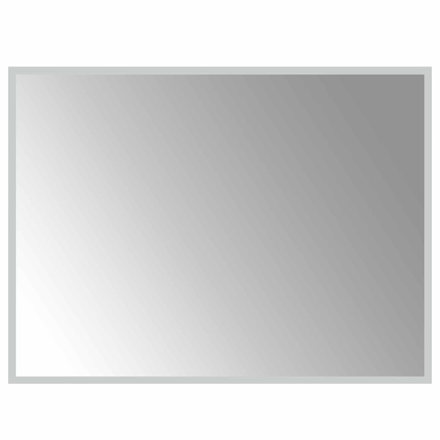 LED Badevindu med speil Gjennomsiktig 80 x 60 cm herdet glass