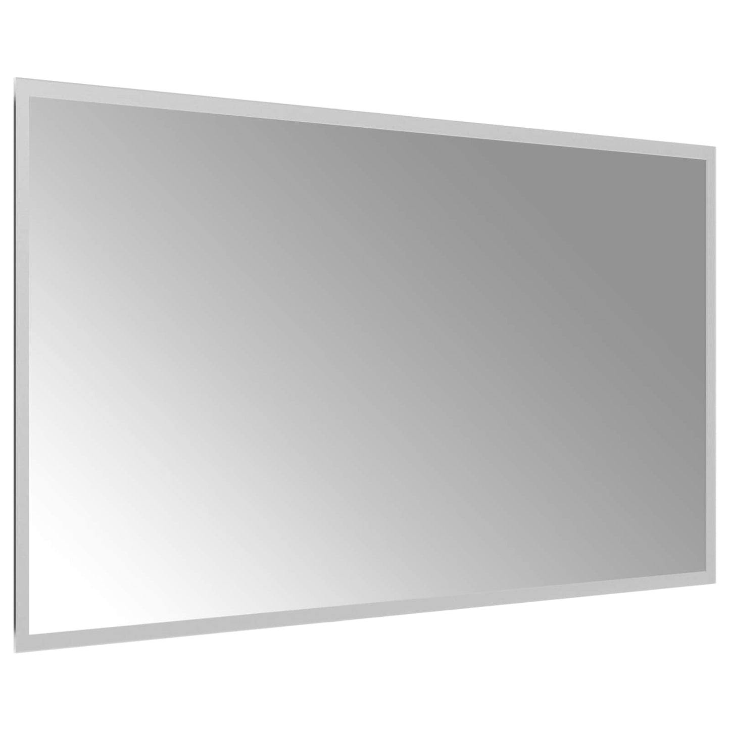 LED Badevindu med speil Gjennomsiktig 90 x 50 cm herdet glass