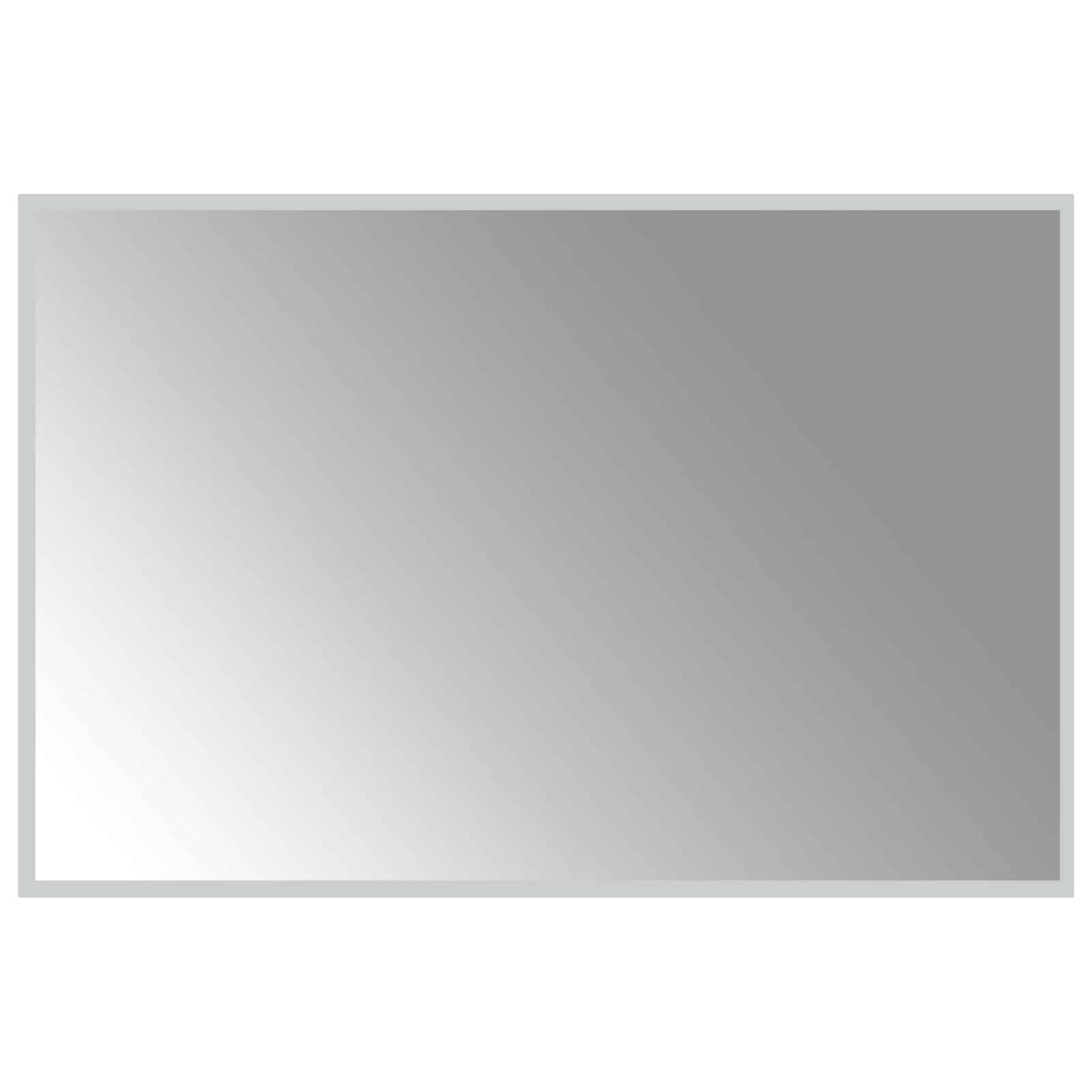 LED Badevindu med speil Gjennomsiktig 90 x 60 cm herdet glass