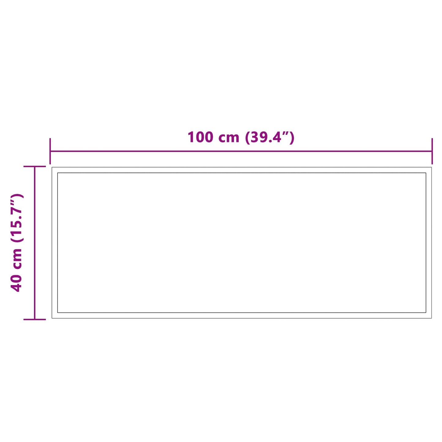 LED Badevindu med speil Gjennomsiktig 100 x 40 cm herdet glass