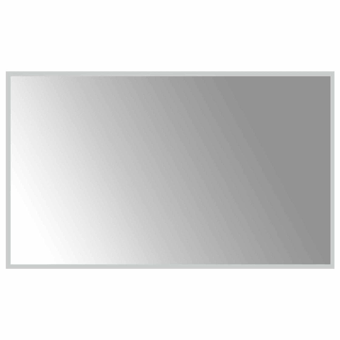 LED Badevindu med speil Gjennomsiktig 100 x 60 cm herdet glass