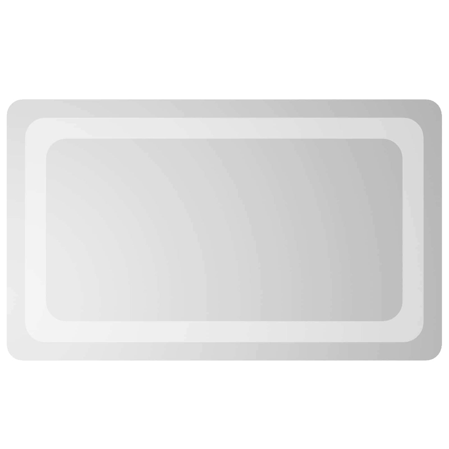 LED Badevindu med speil Gjennomsiktig 50 x 30 cm herdet glass