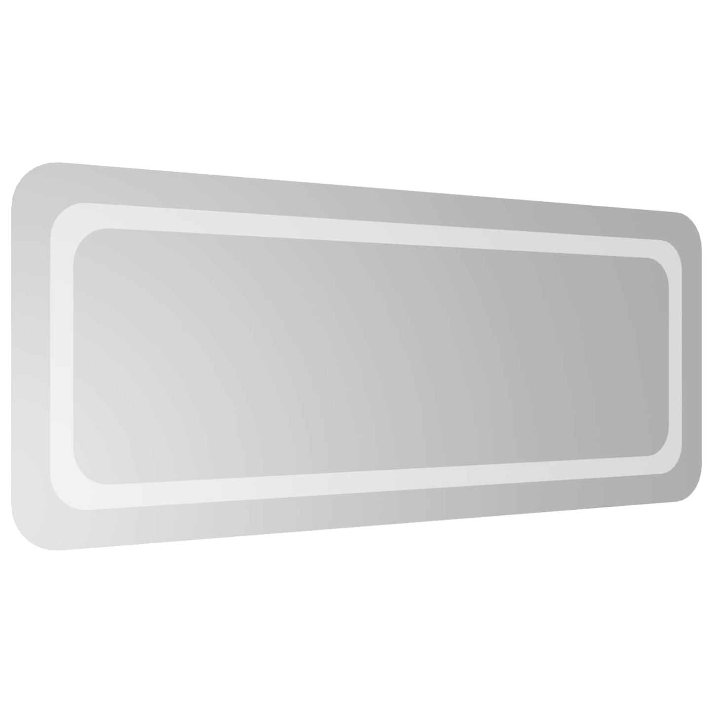 LED Badevindu med speil Gjennomsiktig 100 x 40 cm herdet glass