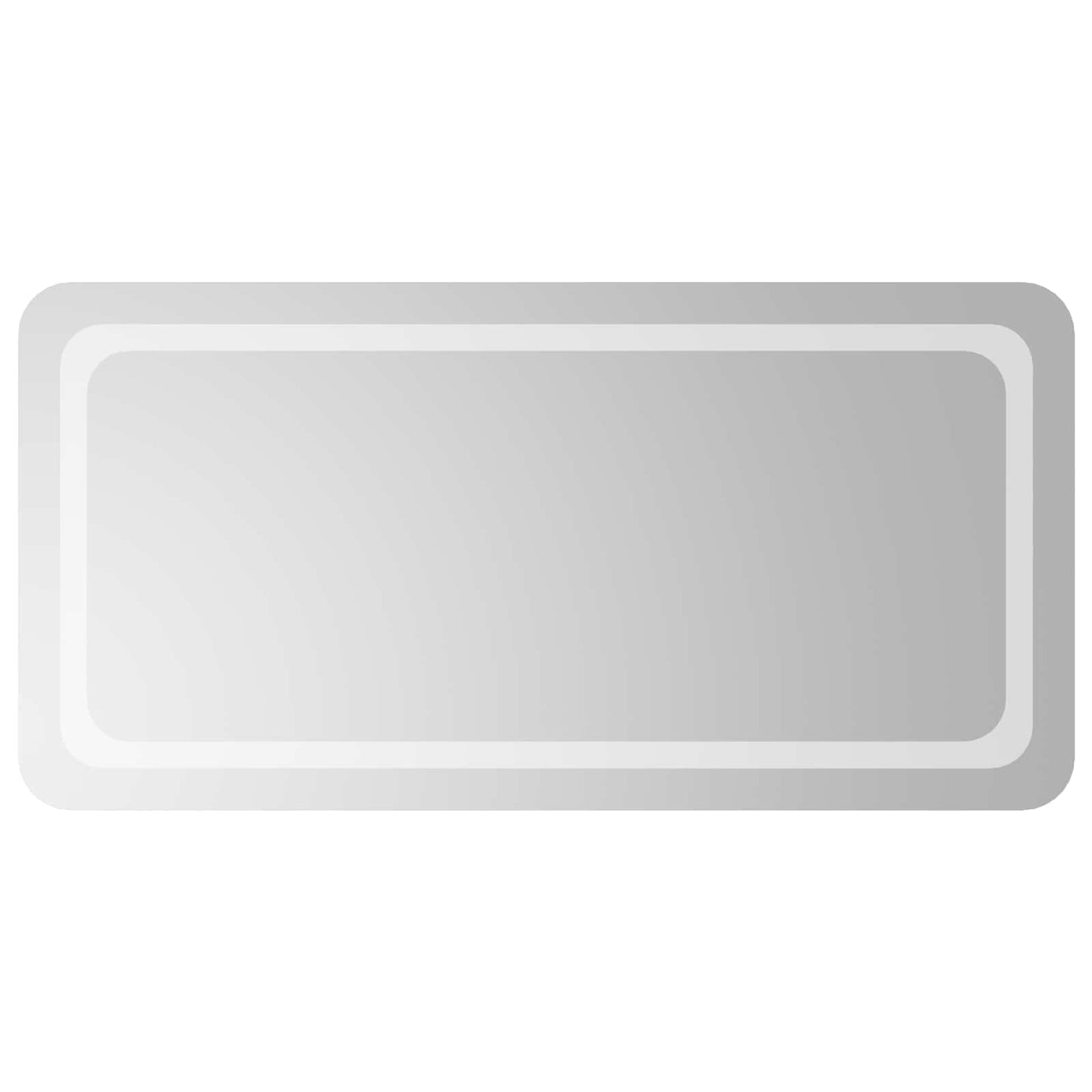 LED Badevindu med speil Gjennomsiktig 100 x 50 cm herdet glass