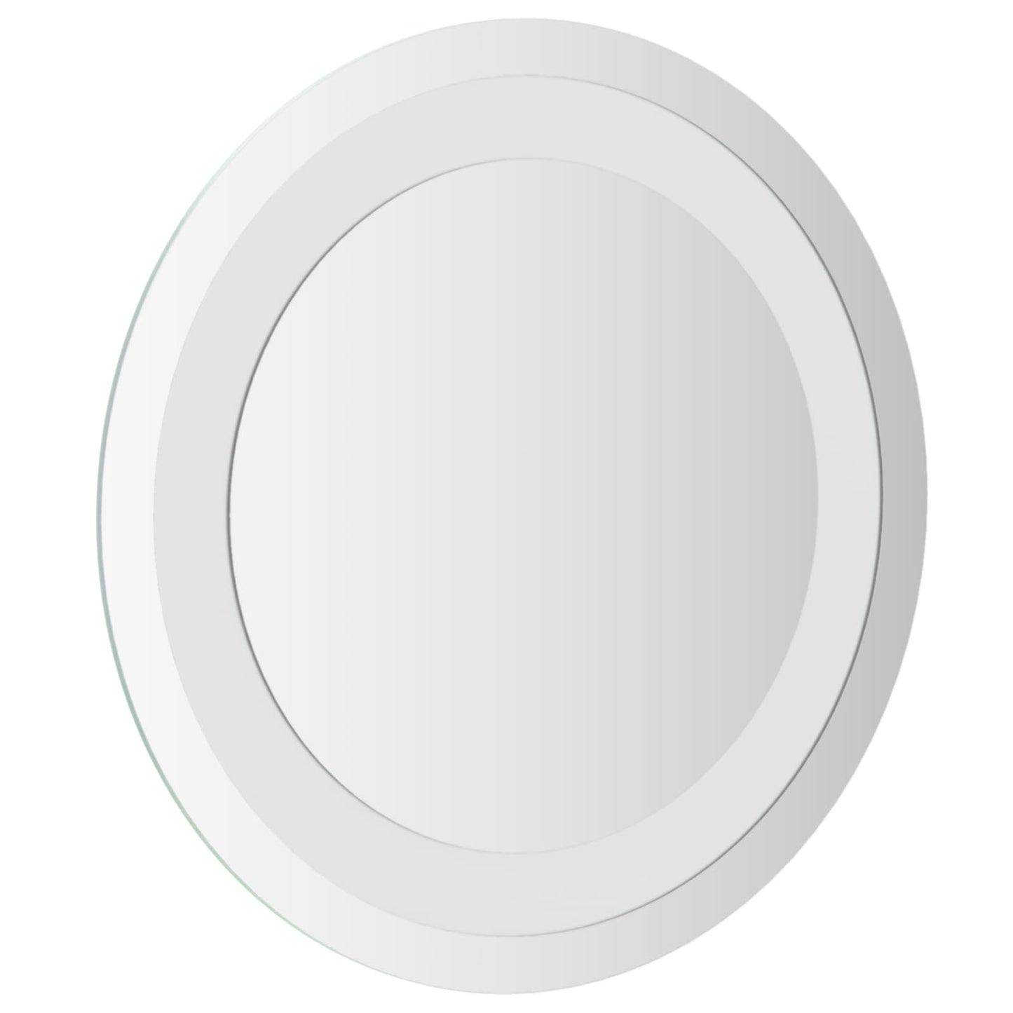 LED Badevindu med speil Gjennomsiktig Ø 30 cm herdet glass