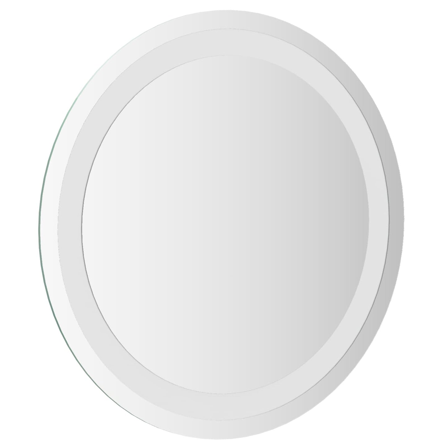 LED Badevindu med speil Gjennomsiktig Ø 40 cm herdet glass