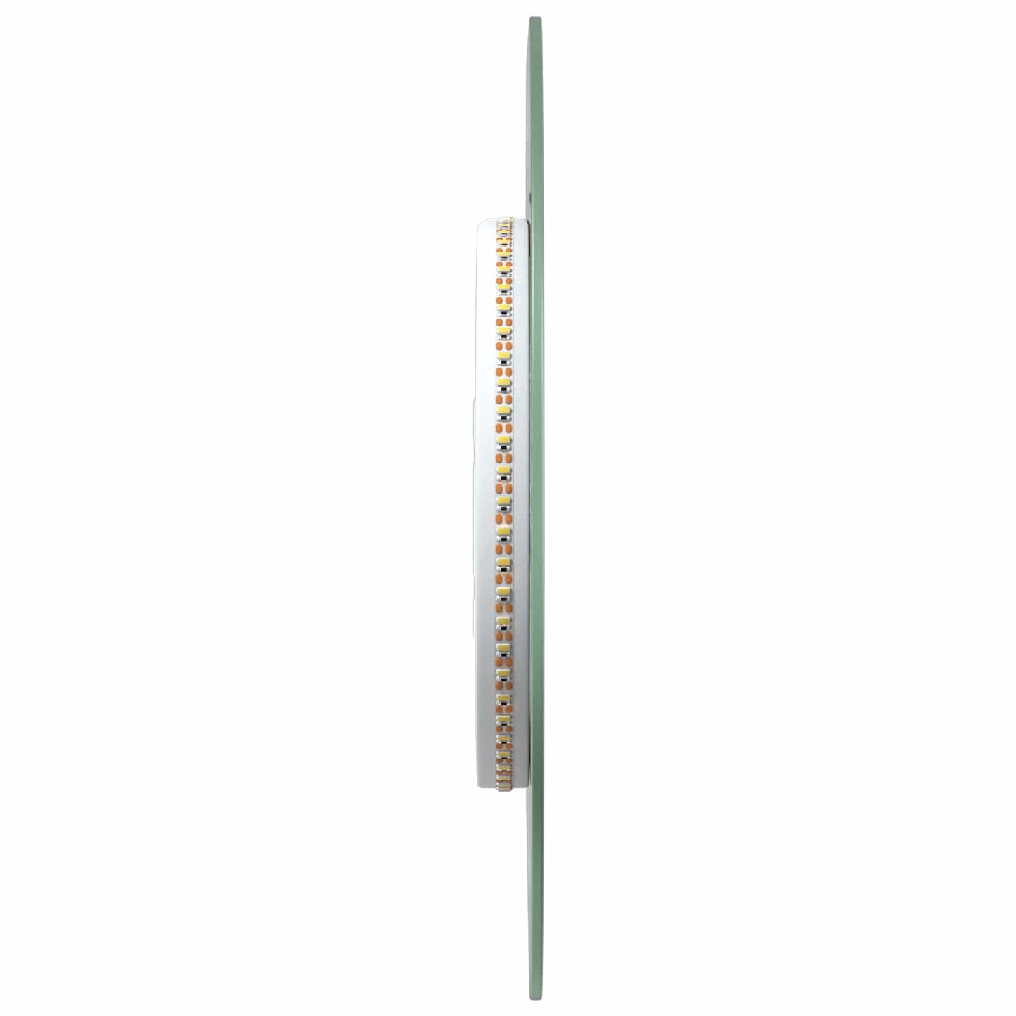 LED Badevindu med speil Gjennomsiktig Ø 40 cm herdet glass