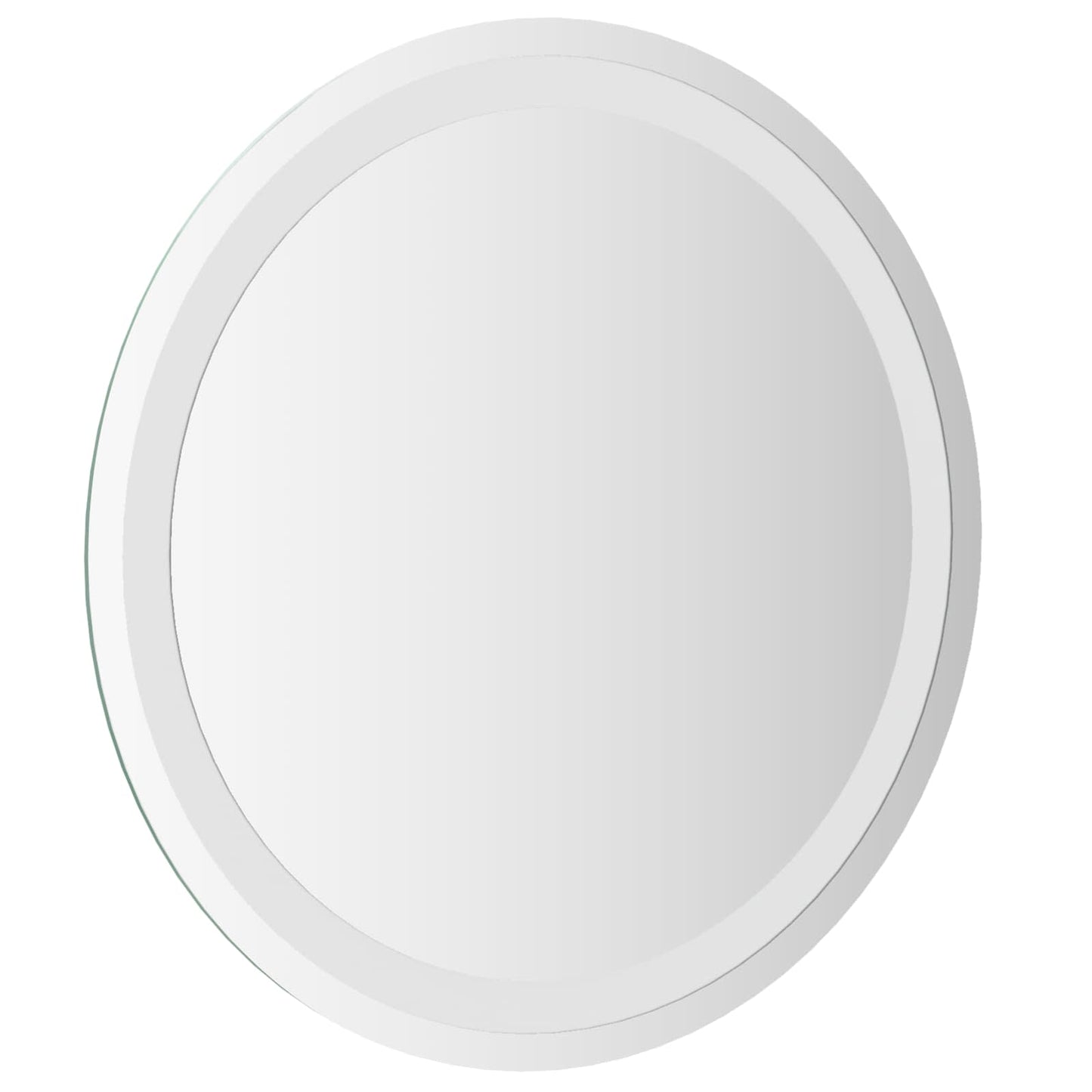 LED Badevindu med speil Gjennomsiktig Ø 50 cm herdet glass