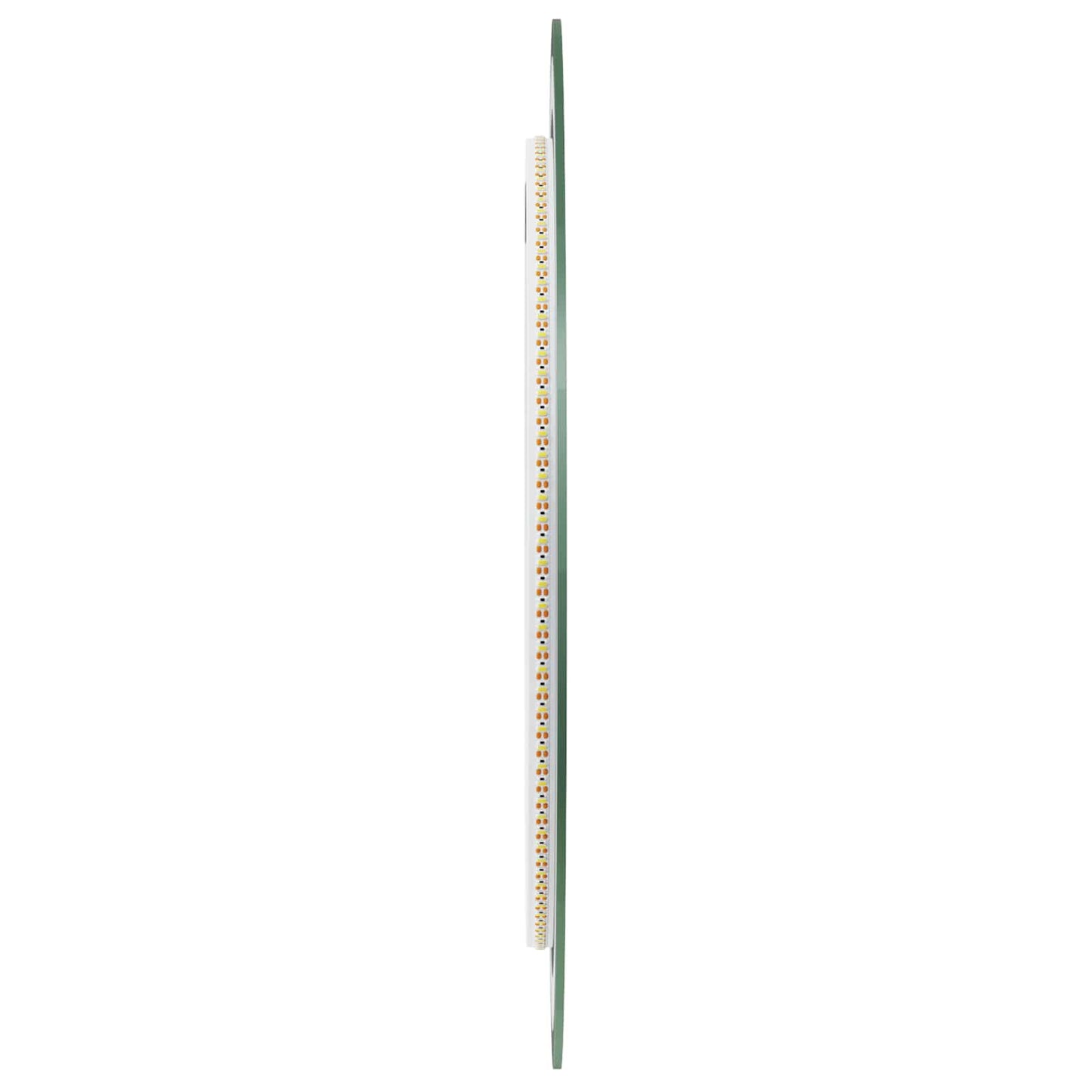 LED Badevindu med speil Gjennomsiktig Ø 50 cm herdet glass