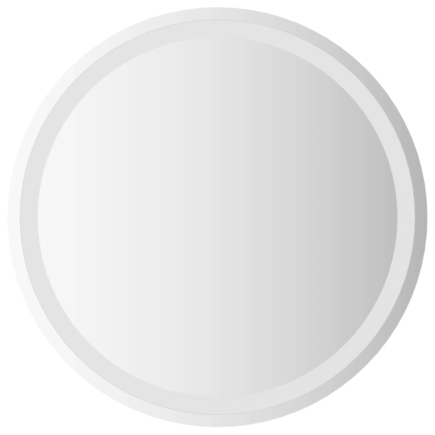 LED Badevindu med speil Gjennomsiktig Ø 60 cm herdet glass