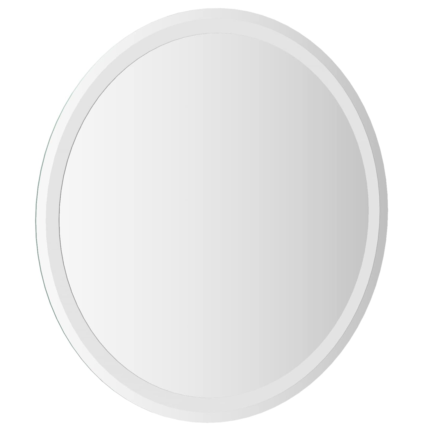 LED Badevindu med speil Gjennomsiktig Ø 70 cm herdet glass