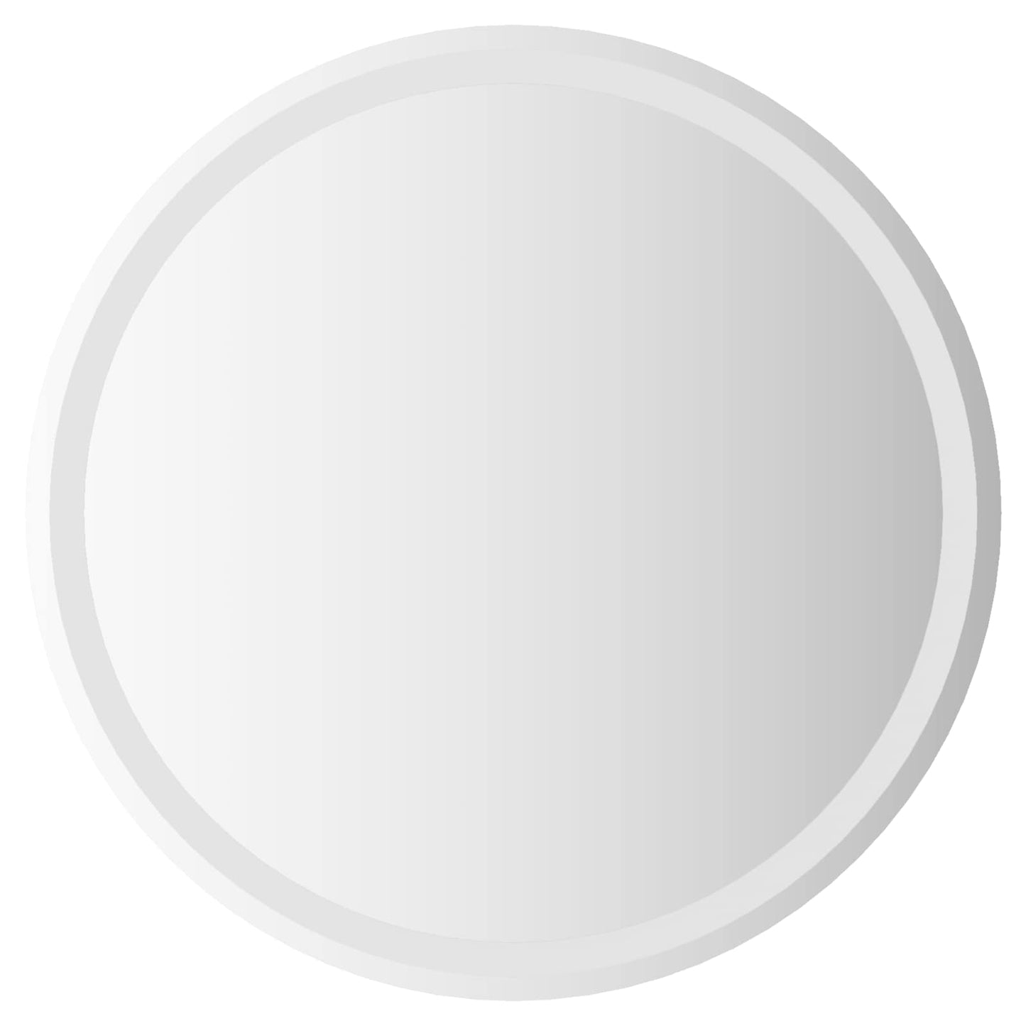 LED Badevindu med speil Gjennomsiktig Ø 70 cm herdet glass
