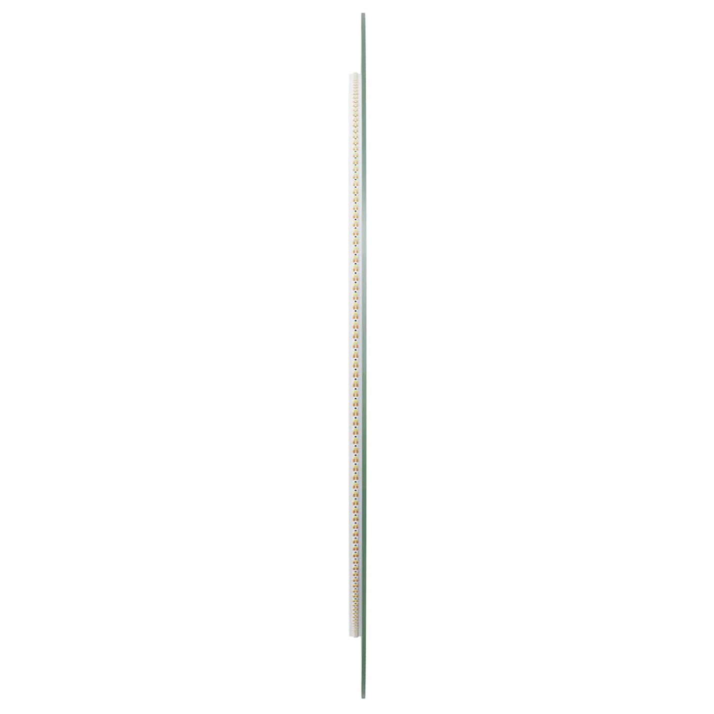 LED Badevindu med speil Gjennomsiktig Ø 70 cm herdet glass