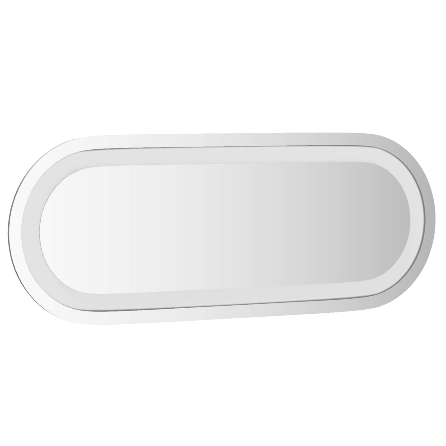 LED Badevindu med speil Gjennomsiktig 40 x 15 cm herdet glass