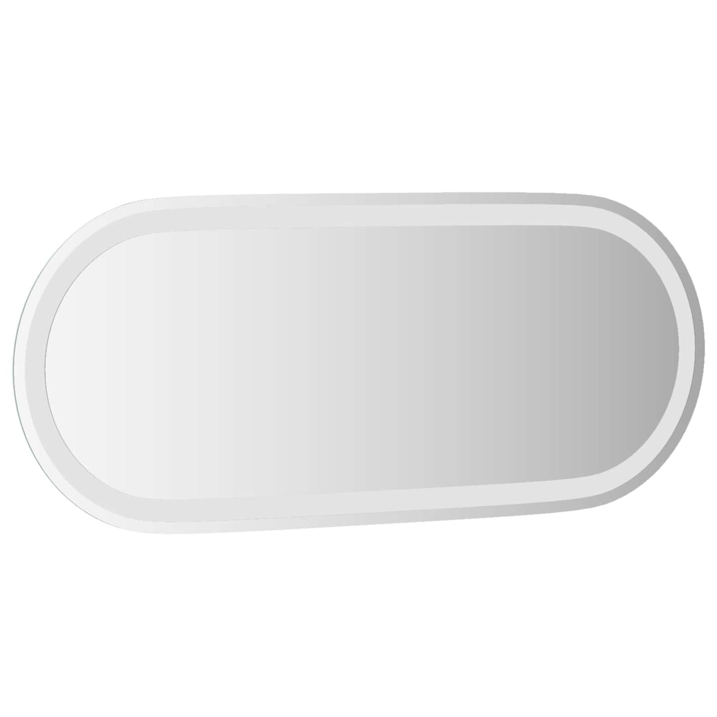 LED Badevindu med speil Gjennomsiktig 90 x 40 cm herdet glass