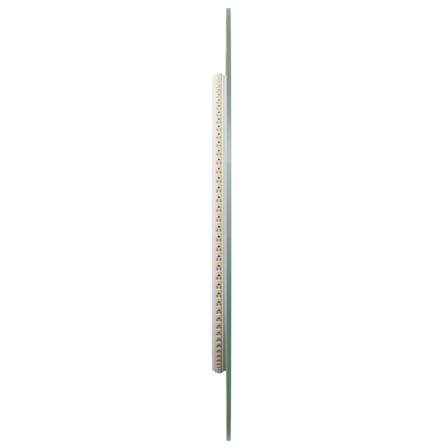 LED Badevindu med speil Gjennomsiktig 90 x 40 cm herdet glass