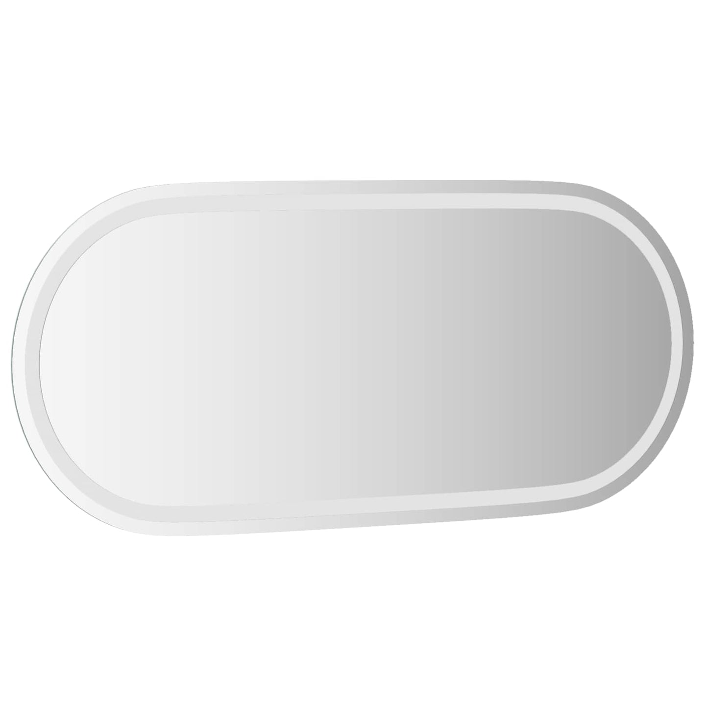 LED Badevindu med speil Gjennomsiktig 100 x 45 cm herdet glass