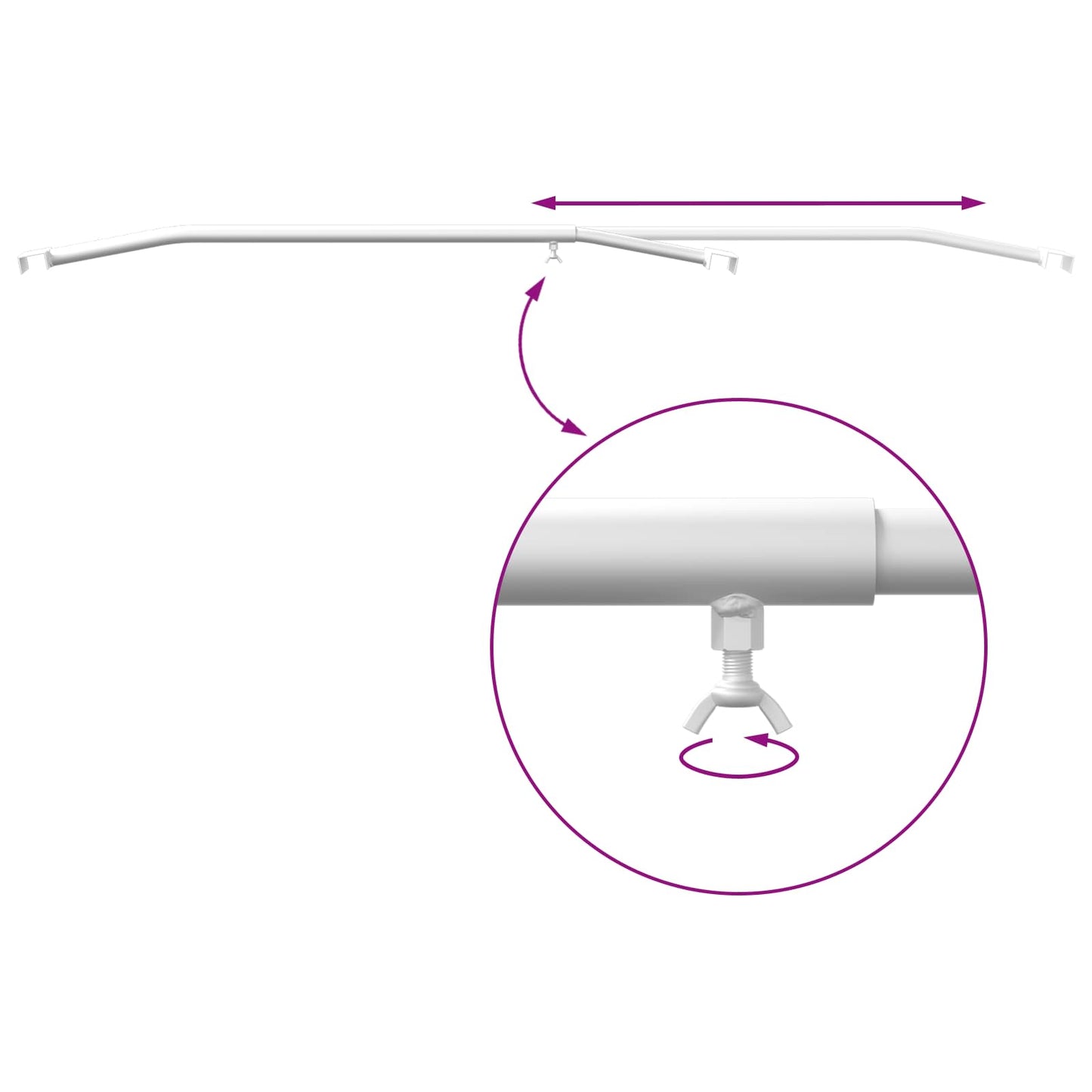 Presenningbeslag for tilhengere Sølv 102-155 cm Aluminium