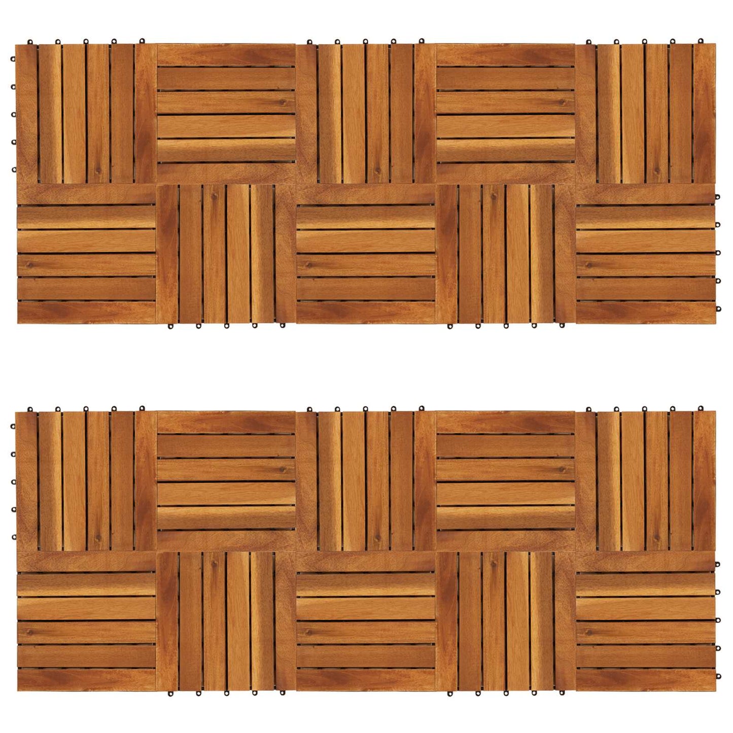 Terrasseflis 20 pcs Brun 30 x 30 cm Acacia Hardtre