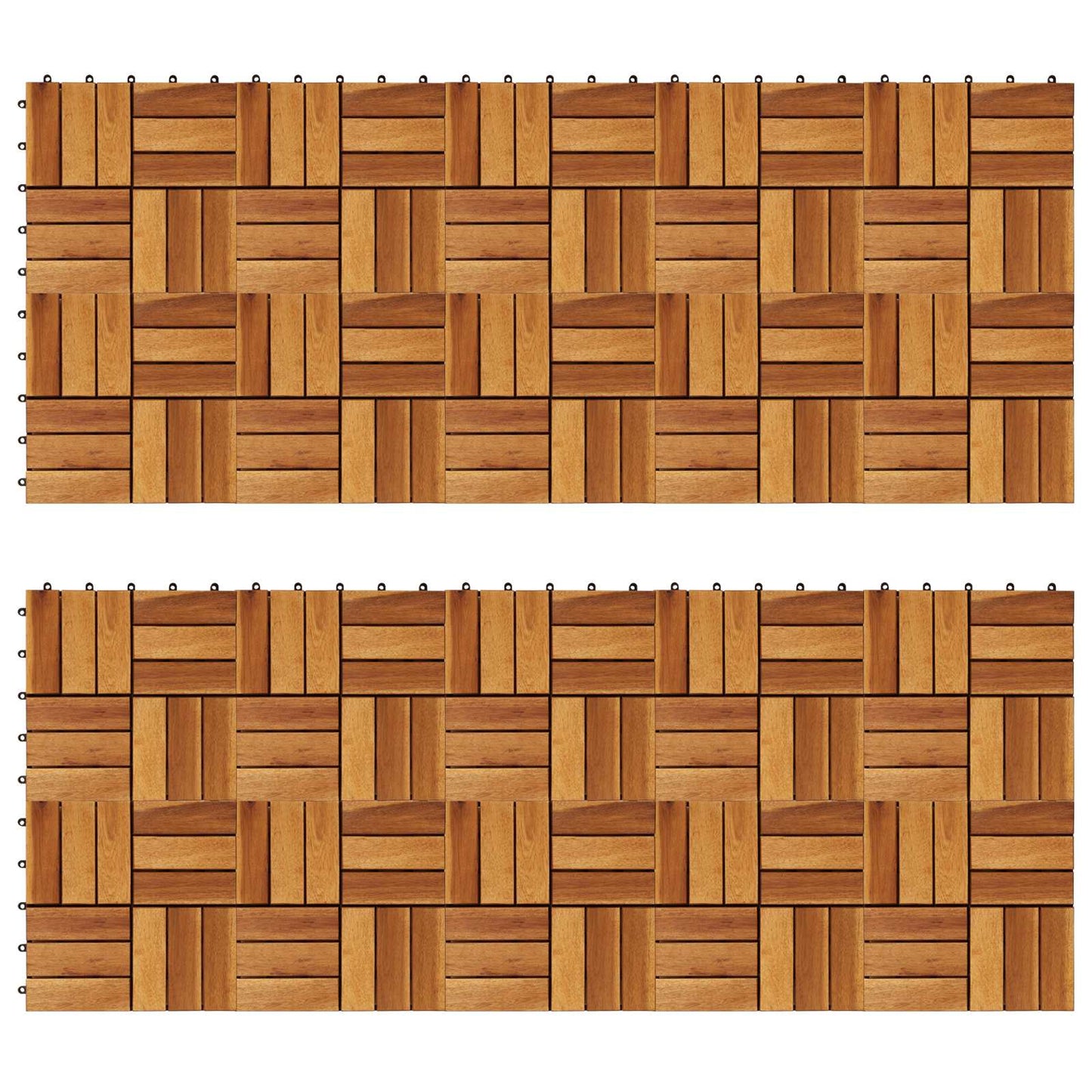 Terrasseflis 20 pcs Brun 30 x 30 cm Acacia Hardtre
