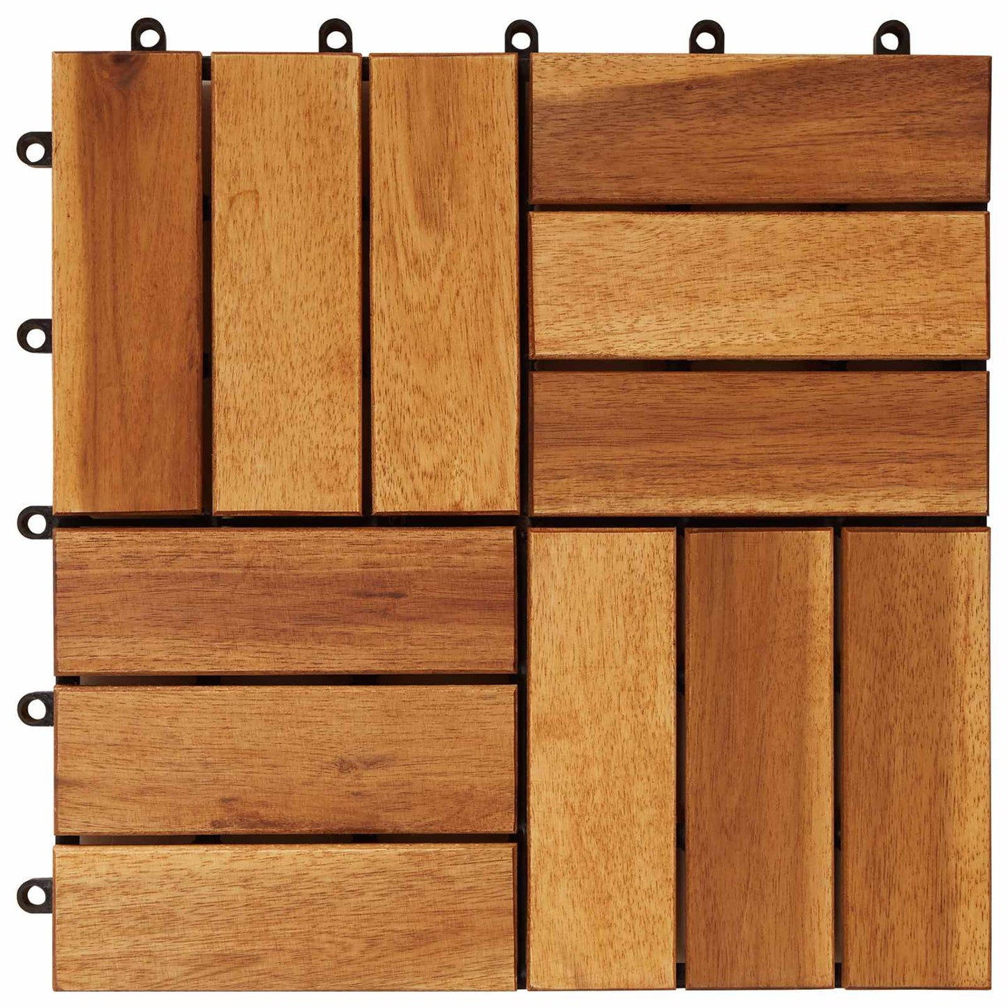 Terrasseflis 20 pcs Brun 30 x 30 cm Acacia Hardtre