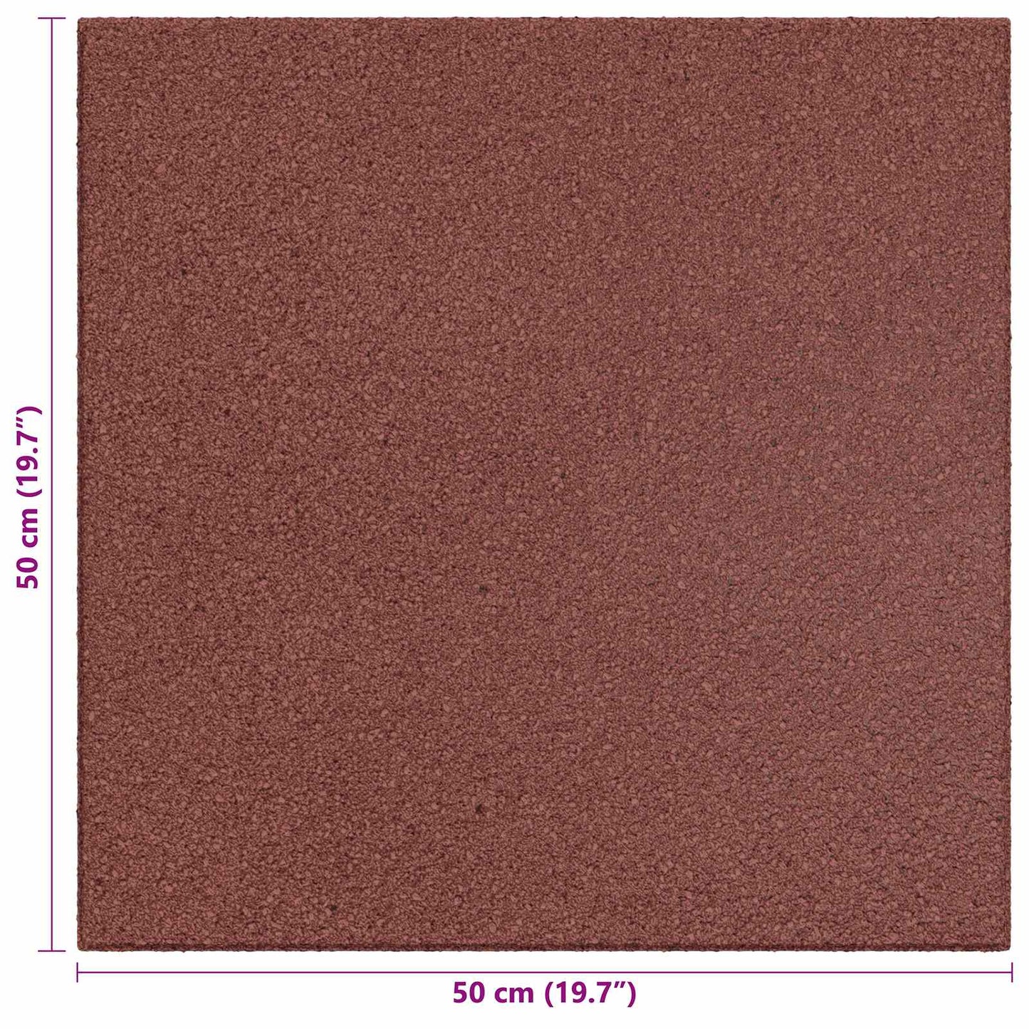 Fallbeskyttelsesfliser 24 pcs Rød 50 x 50 cm Gummi