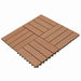 Terrasseflis 22 pcs Brun 30 x 30 cm WPC