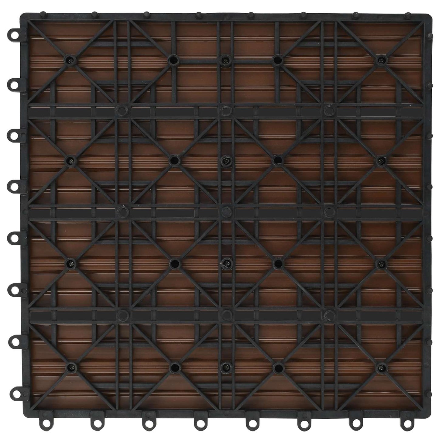 Terrasseflis 22 pcs Brun 30 x 30 cm WPC