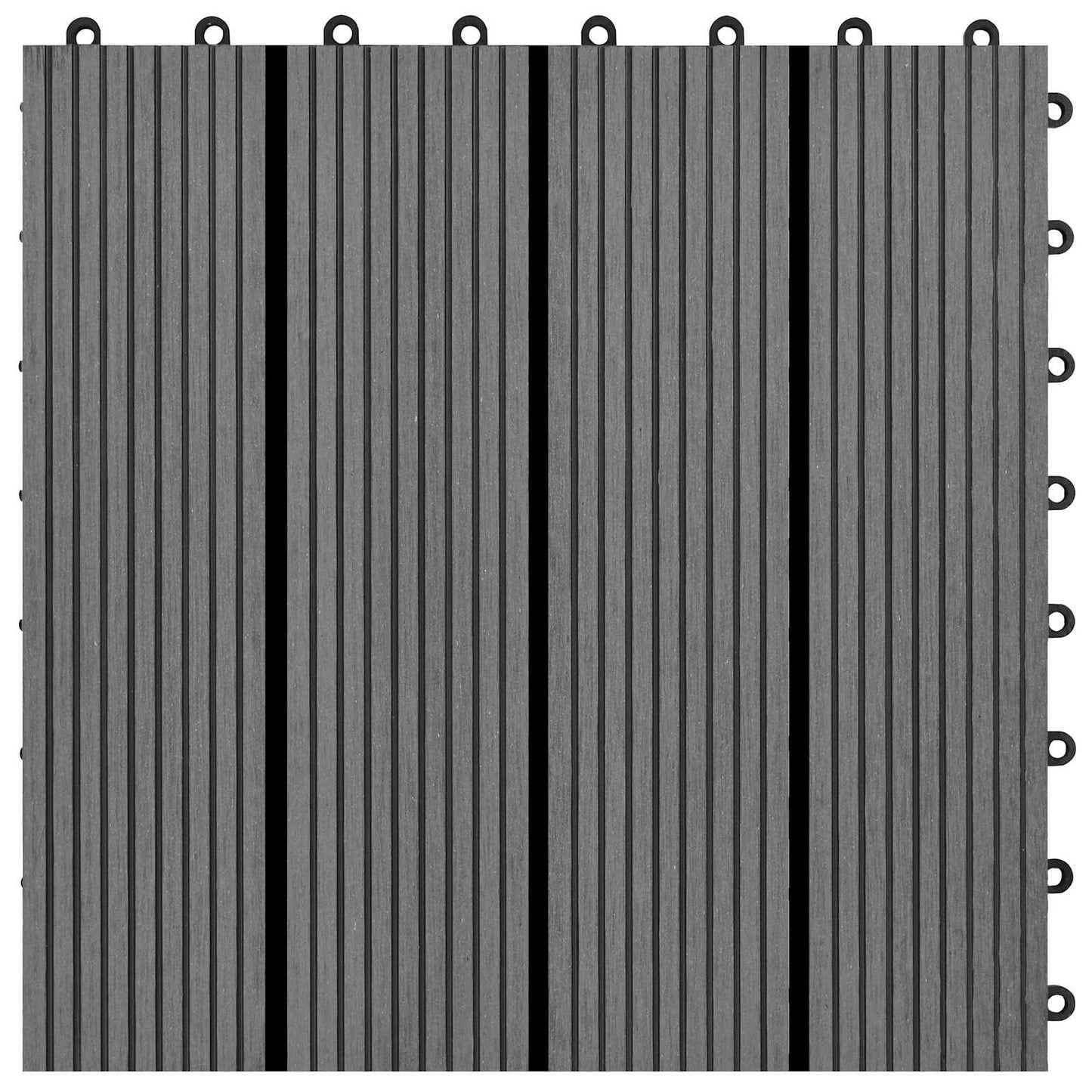 Terrasseflis 22 pcs Grå 30 x 30 cm WPC