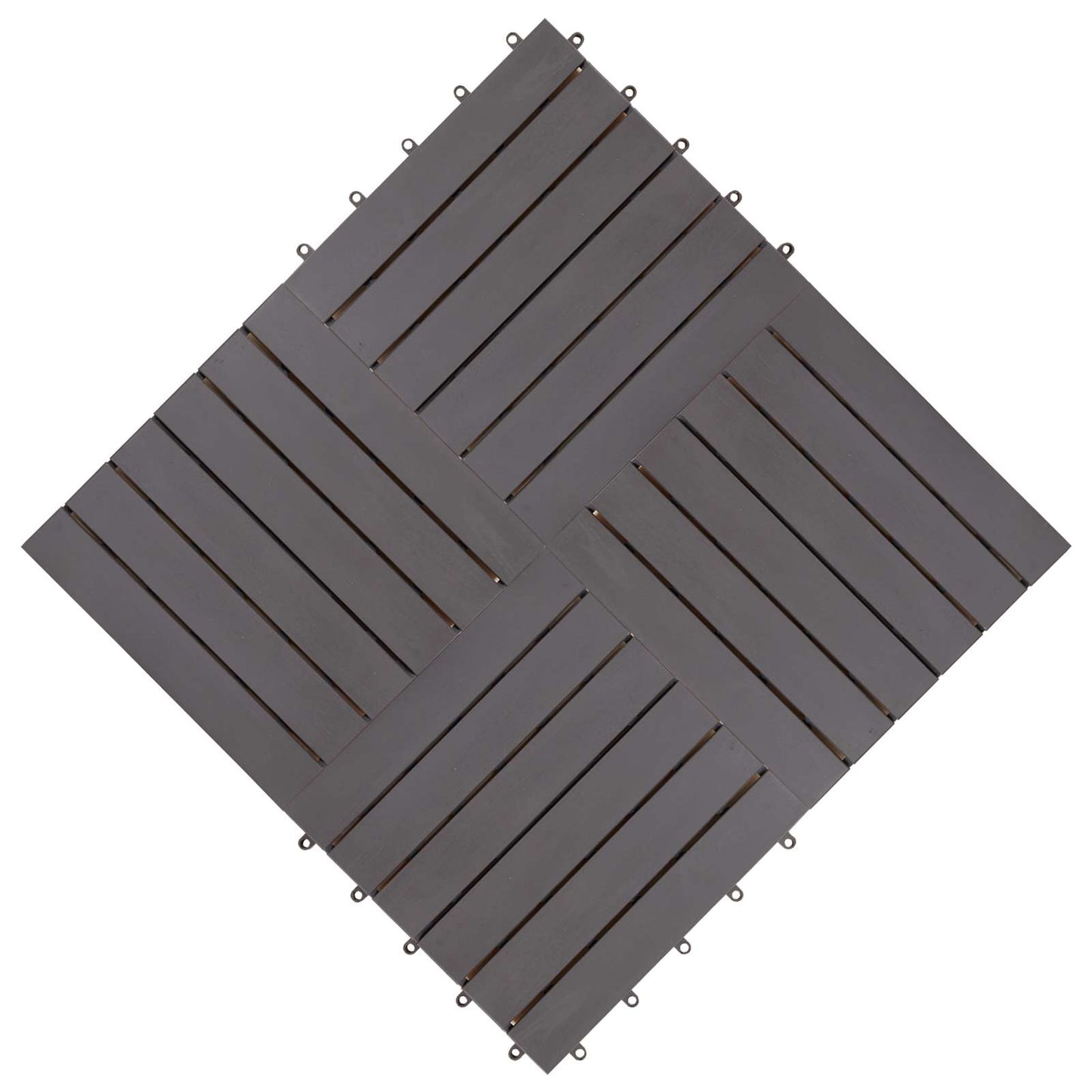 Terrasseflis 20 pcs Grå 30 x 30 cm Acacia Hardtre