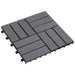 Terrasseflis 20 pcs Grå 30 x 30 cm Acacia Hardtre