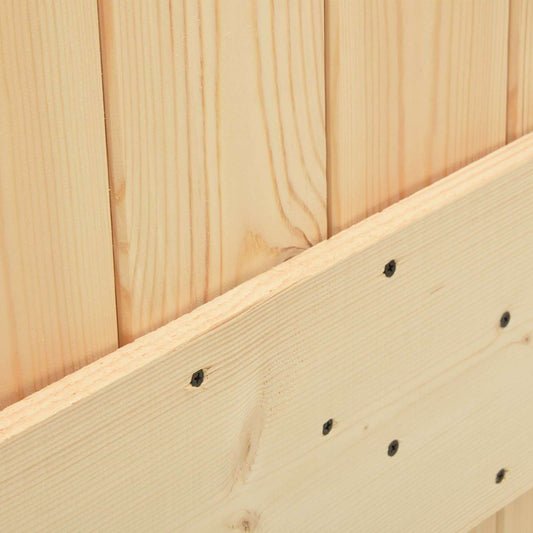 Skyvedør 2 pcs Naturlig og svart Heltre furu