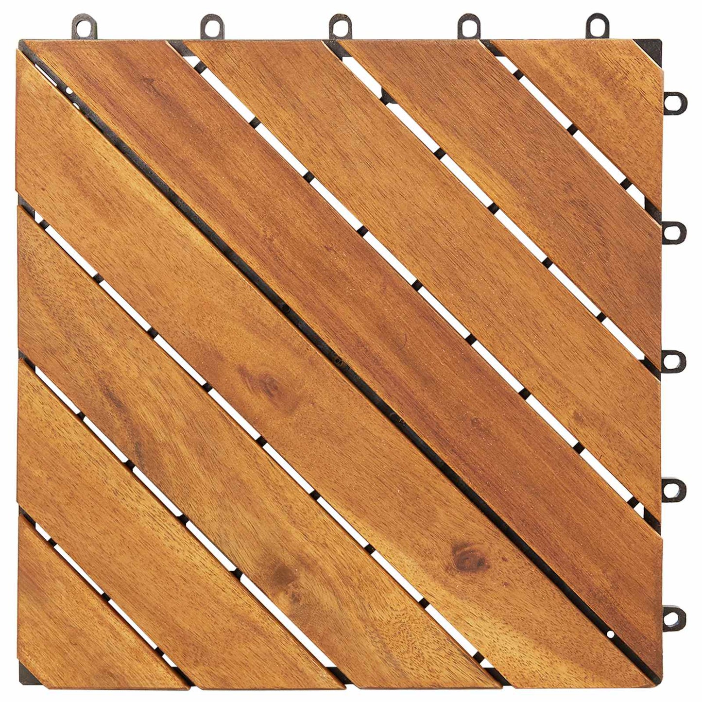 Terrasseflis 20 pcs Brun 30 x 30 cm Acacia Hardtre