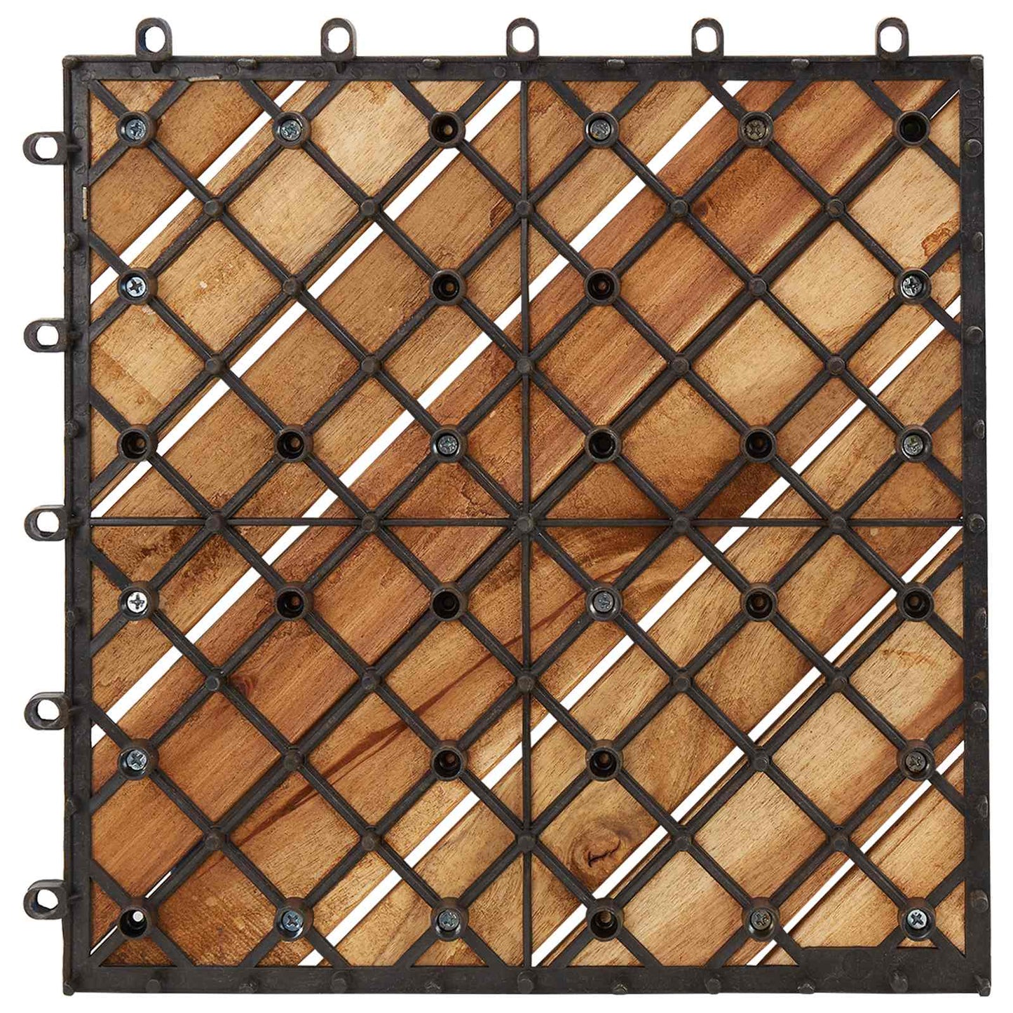 Terrasseflis 30 pcs Brun 30 x 30 cm Acacia Hardtre