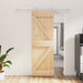 Skyvedør Naturlig og Hvit 70 x 210 cm Massiv Furu Tre