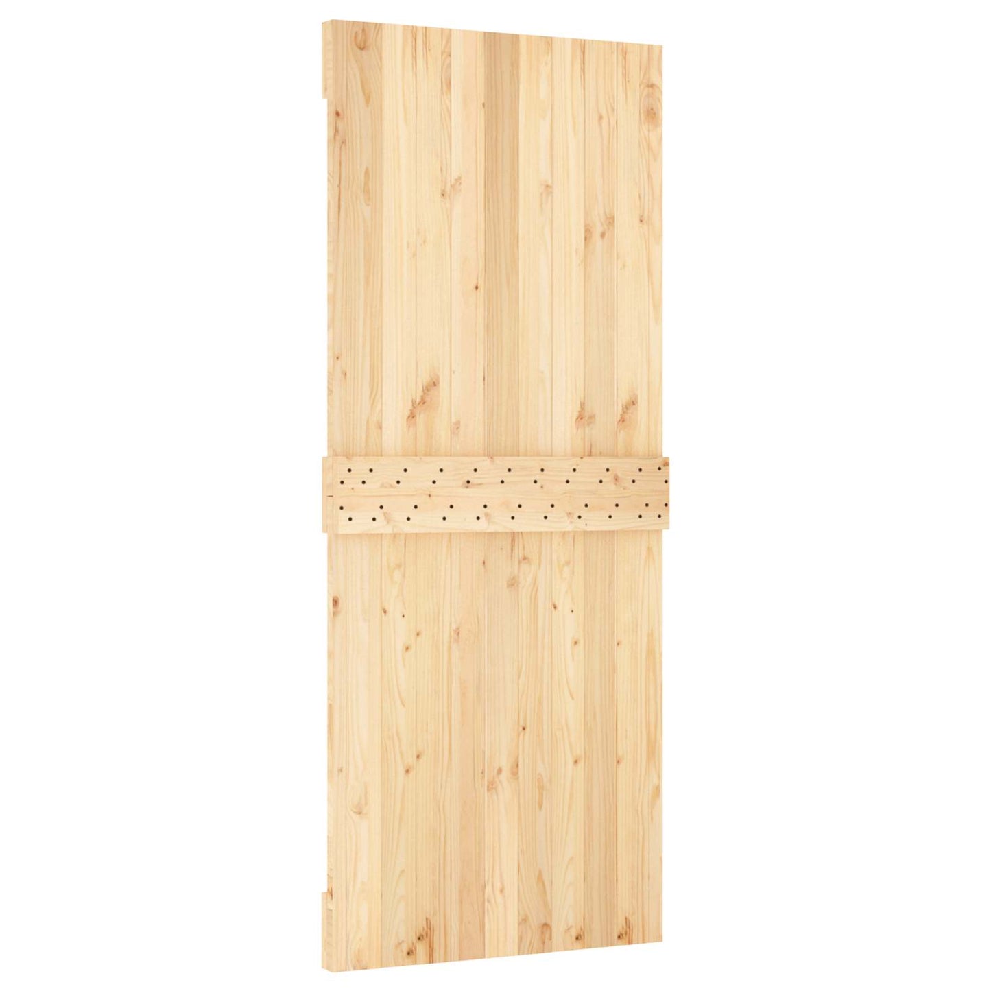Skyvedør Naturlig og Hvit 85 x 210 cm Massiv Furu Tre