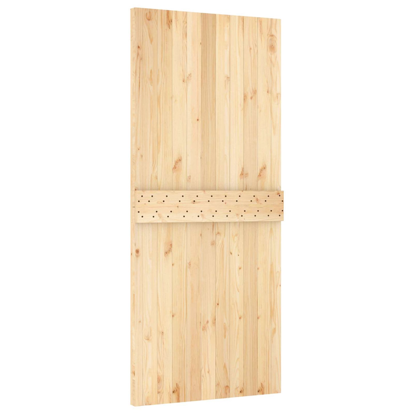 Skyvedør Naturlig og Hvit 90 x 210 cm Massiv Furu Tre