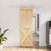 Skyvedør Naturlig og Hvit 70 x 210 cm Massiv Furu Tre