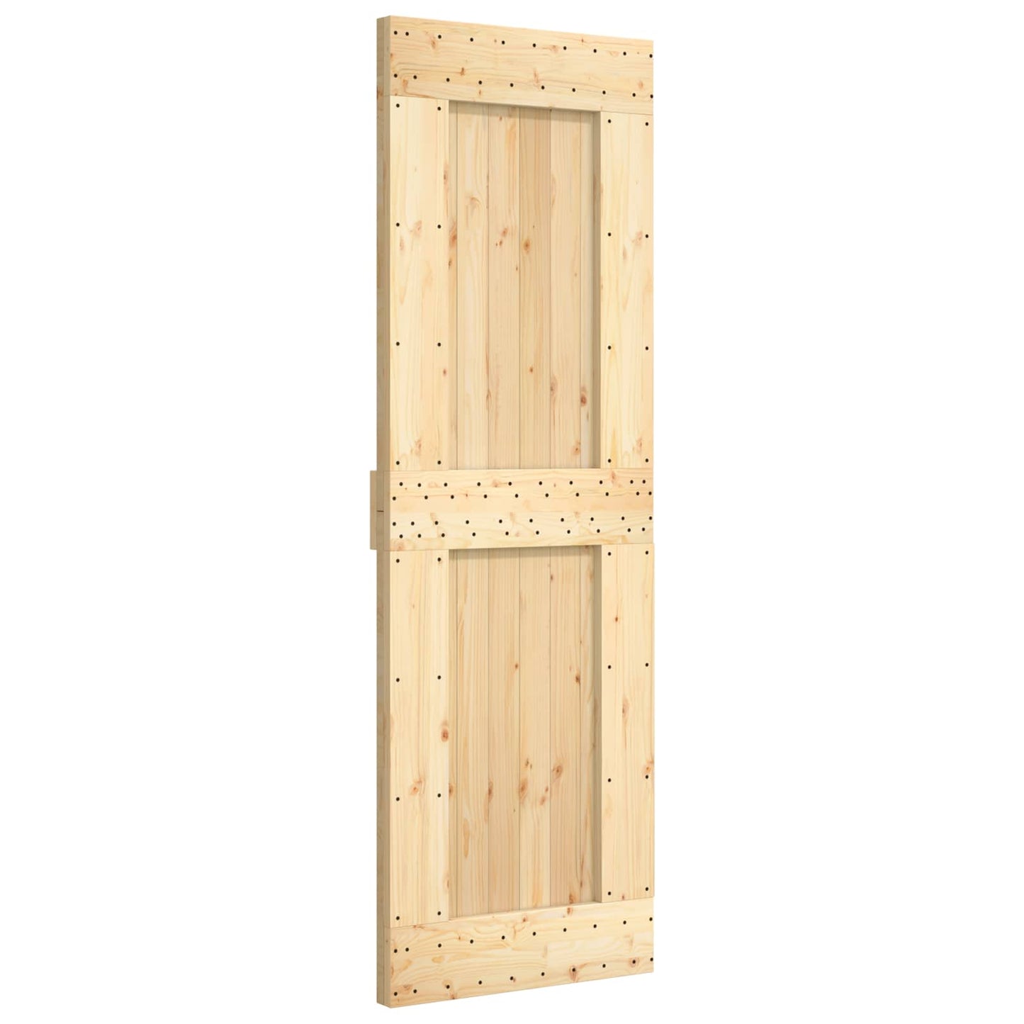 Skyvedør Naturlig og Hvit 70 x 210 cm Massiv Furu Tre