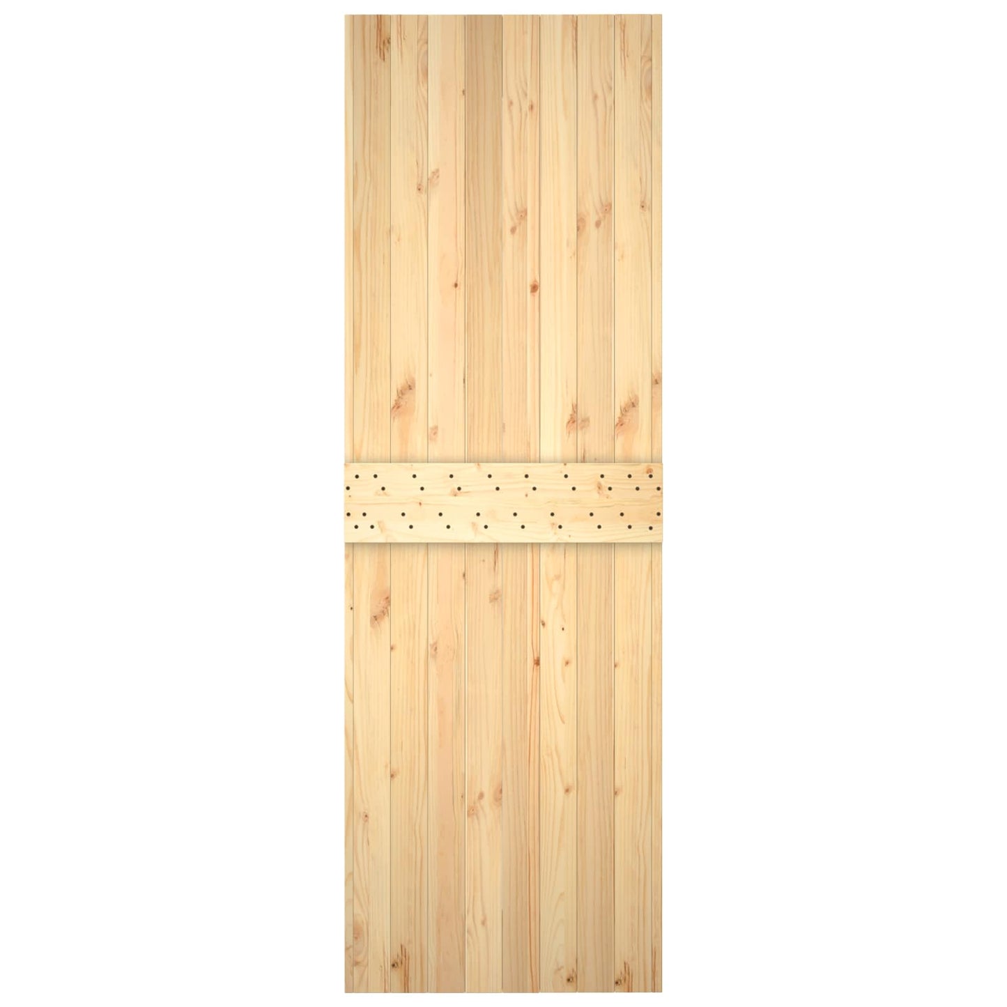 Skyvedør Naturlig og Hvit 70 x 210 cm Massiv Furu Tre
