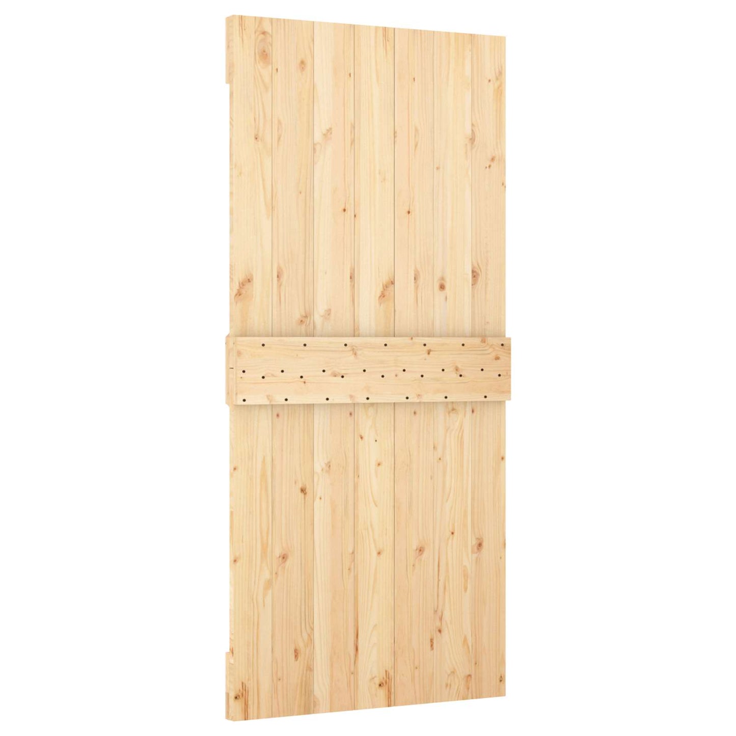 Skyvedør Naturlig og Hvit 95 x 210 cm Massiv Furu Tre