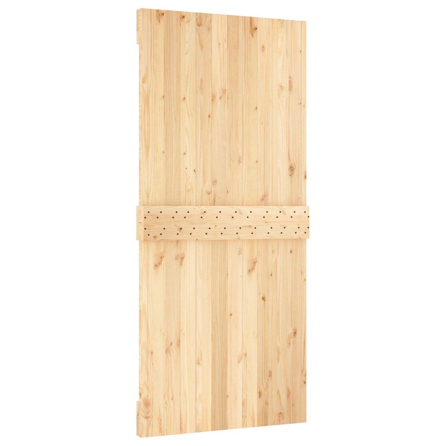 Skyvedør Naturlig og Hvit 95 x 210 cm Massiv Furu Tre