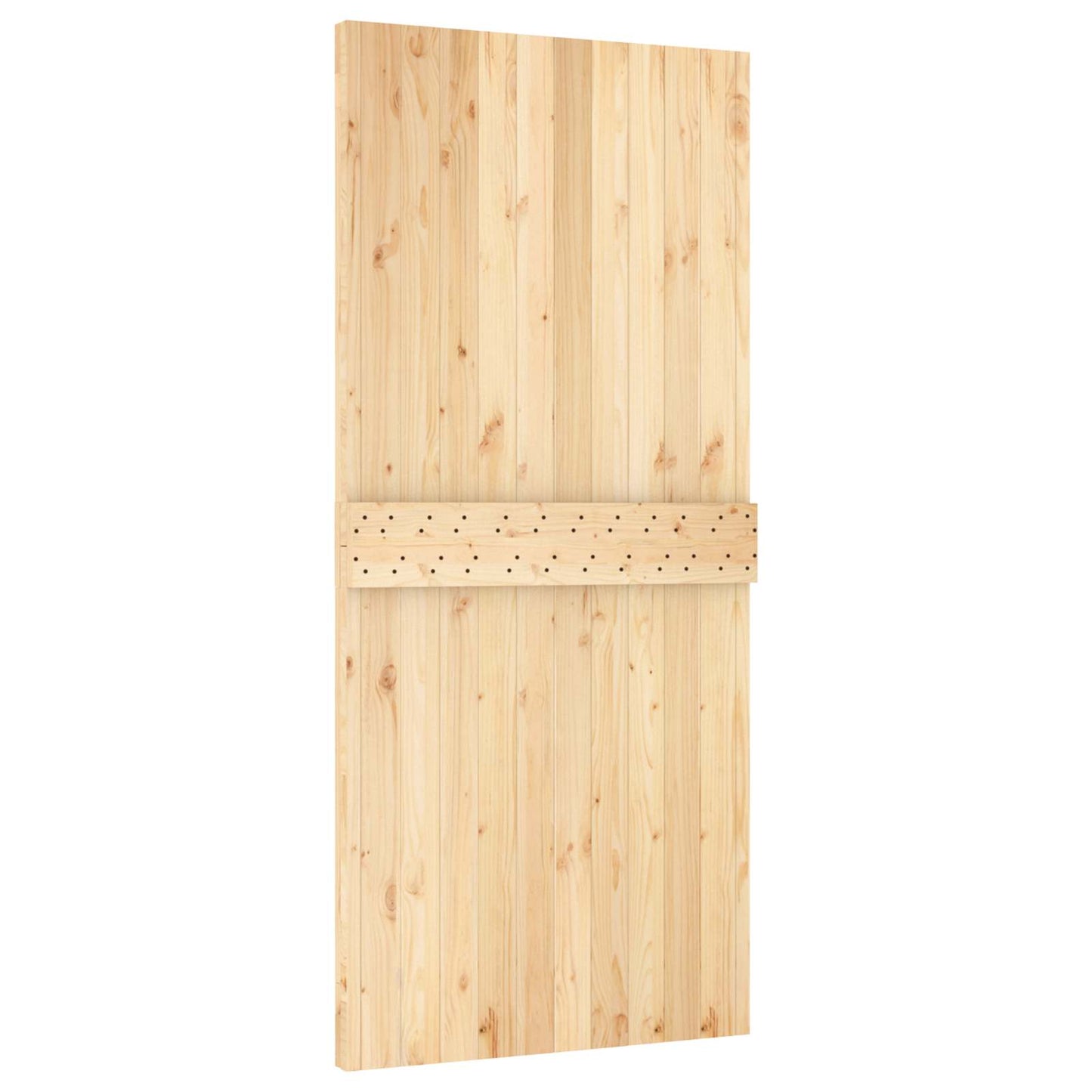 Skyvedør Naturlig og Hvit 95 x 210 cm Massiv Furu Tre