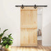 Skyvedør Naturlig og svart 90 x 210 cm Massiv Furu Tre