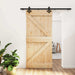 Skyvedør Naturlig og svart 95 x 210 cm Massiv Furu Tre