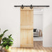 Skyvedør Naturlig og svart 70 x 210 cm Massiv Furu Tre